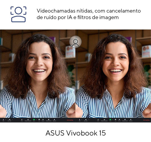 Notebook ASUS Vivobook 15 X1504VA Intel Core i5 1334U 8Gb Ram 512Gb SSD Windows 11 Home Intel Iris Xe Tela 15,6" LED FHD Blue - NJ1743W