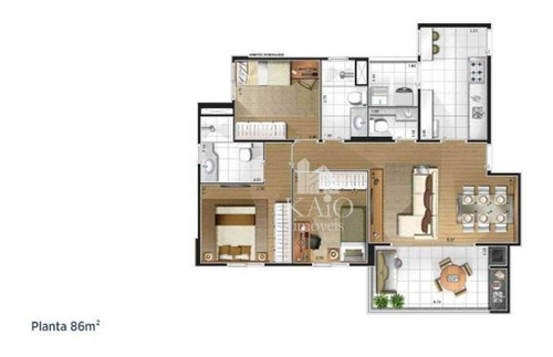Imagem 19 de 30 de Apartamento Supera 128m² Planejado Com 3 Dormitórios 2 Suítes 3 Vagas, Vila Leonor