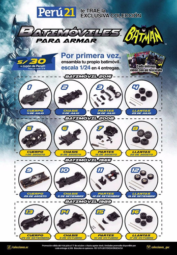Batimoviles - Autos Batman - Colección Peru21 - Completo