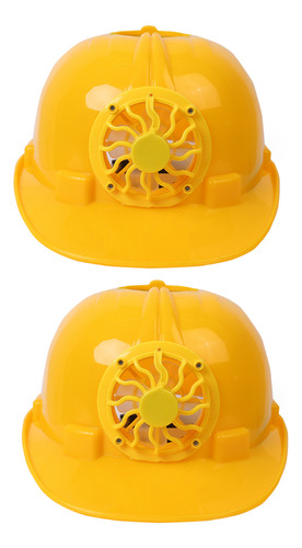 Ventilador Solar Transpirable Para Casco Con 2 Gorras De Seg