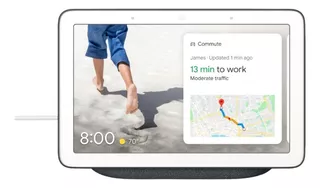 Google Nest Hub con asistente virtual Google Assistant, pantalla integrada de 7" charcoal 110V/220V