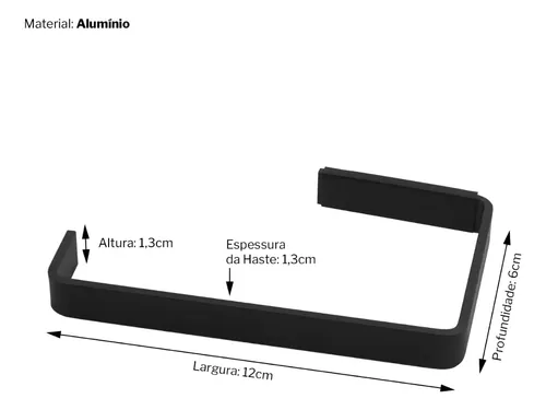 Kit Acessórios Banheiro Lavabo4 Peças Preto Fosco