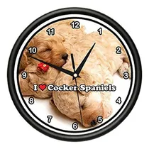Comprar Signmission Cocker Spaniel Wall Clock Puppy Cuppy Cuppy Cree