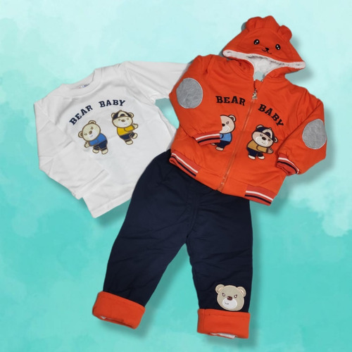 Conjunto Abrigo Bebé Y Niños Invierno 3 Piezas