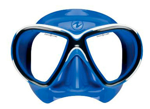 Máscara de buceo Aqualung Reveal X2, azul transparente, color blanco