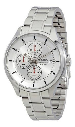 Mostrador Seiko Chronograph Silver Sks535 Cor da pulseira: prata, cor do bisel, cor de fundo: prata