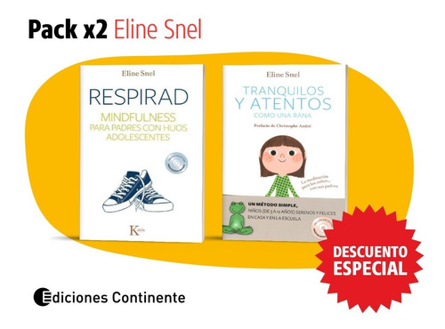 Pack 2 Libros Eline Snel Tranquilos Atentos Respirad 20%dto