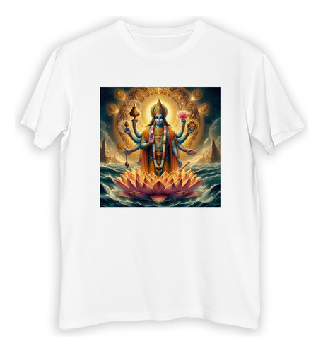 Remera Hombre Vishnu Preservador Hindú Dharma Dios M4