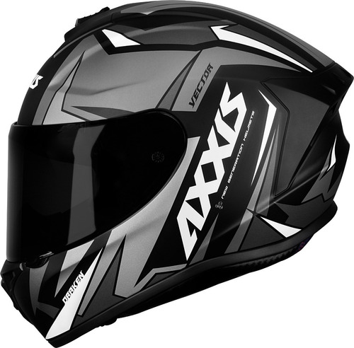 Capacete Axxis Draken Vector Matt Black Grey Red