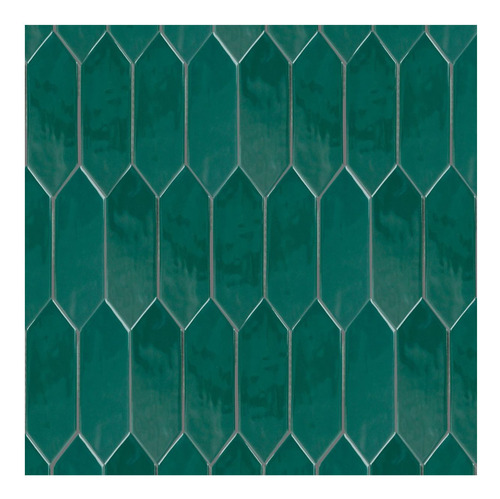 Ceramica En Malla Arrow Verde Brillante 20.4x30 Cm