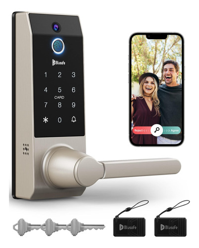 Smart Lock, Cámara 3 En 1 + Timbre + Cerradura De Puerta De 