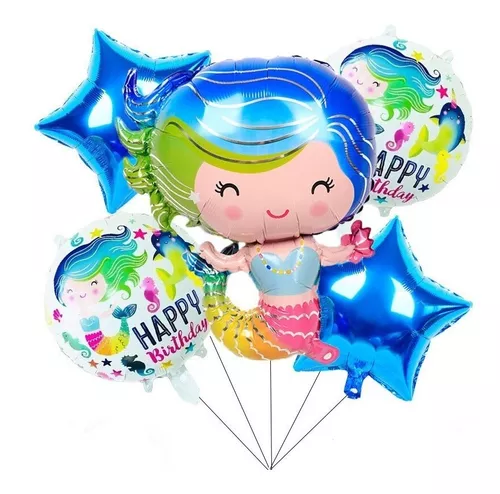 Bouquet de 5 Globos Metalizados Birthday