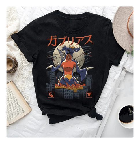 Polera Unisex Pokem Garchomp Anime Algodon Estampado