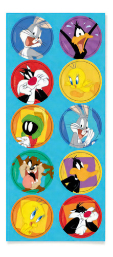 Adesivo Redondo Looney Tunes - 30 Unidades - Cromus - Rizzo