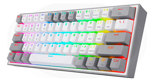 Teclado Bluetooth Redragon Fizz K616 Rgb Blanco Gris Español