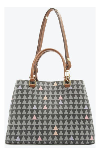 Bolsa Schutz Tote Lara New Triangle - 500181188 Cor Sela Desenho Do Tecido Black