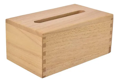 Caja Rectangular Pañuelos De Madera, Dispensador De Pa...