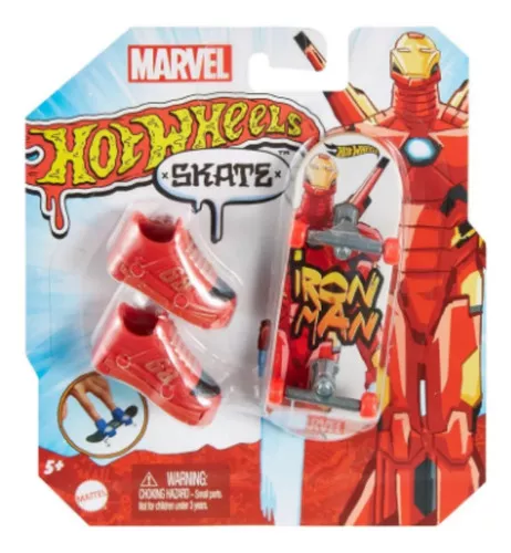 Skate De Dedo Hot Wheels  Homem De Ferro - Skate E Tênis