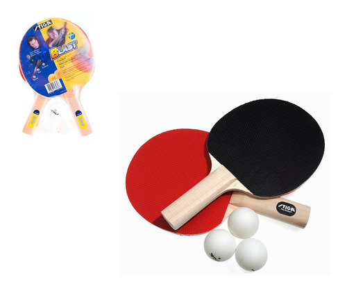 2 Raquetas De Ping Pong Con 3 Pelotas