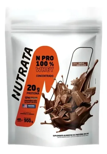 Whey 100% Npro Refil 900g Chocolate Nutrata