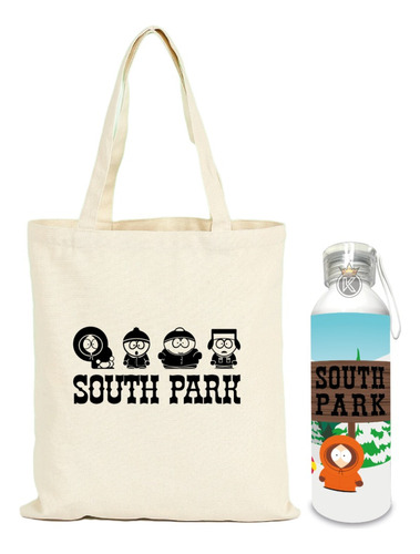 Tote Bag South Park + Botella En Aluminio 750ml -estampaking