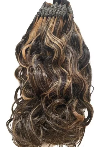 Cabelo Brasileiro Do Sul Morena Iluminada Liso 50cm/ 100G - Mona Moça  Cabelos Humanos - Mega Hair - Magazine Luiza