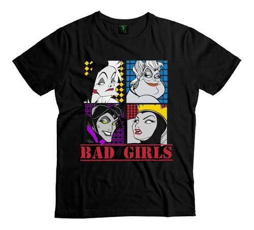 Polera Villanas Disney Bad Girls Ursula Cruella Unisex Algdn