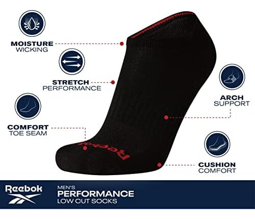 Reebok Calcetines Para Hombre - Calcetines Tobilleros Atléti