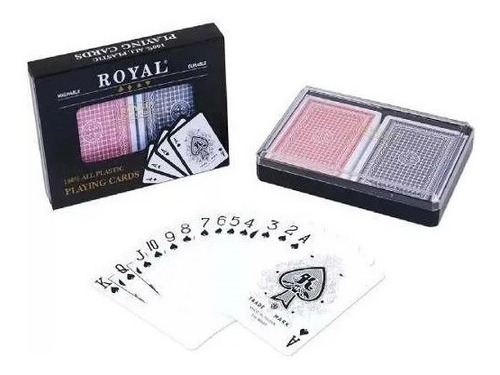 Baraja Cartas Juego Poker Royal Plastificadas Lavable 