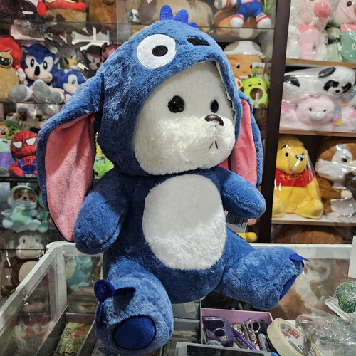 Peluche 3 En 1 Personajes Manta Interior Modelos Varios 45cm Oso Disfraz Stitch