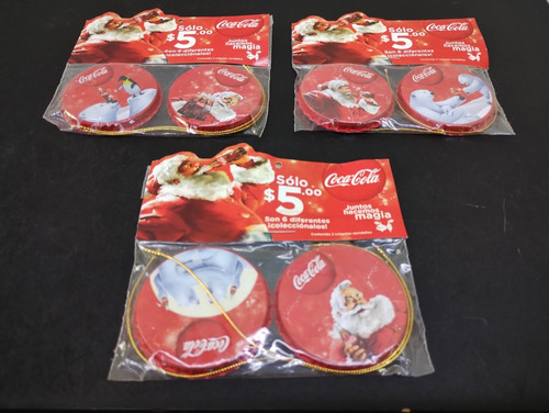 Colección Colguijes Fichas Coca Cola Navidad 6pz Sellado (Usado)