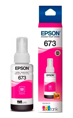 Tinta Epson T673 Magenta Ecotank L805 L810 L850 L1800