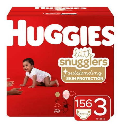 Pack De 156 Pañales Huggies Little Snugglers, Talla 3