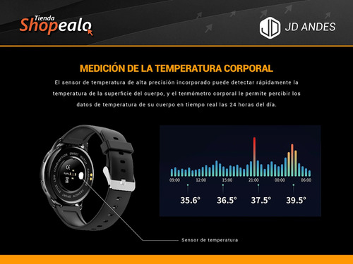 Imagen 7 de 9 de Smartwatch Reloj Inteligente Jd Andes Negro 1.32 Spo2 Cta-*