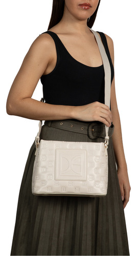 Bolsa Crossbody Cloe Yilob I Chico Color Beige