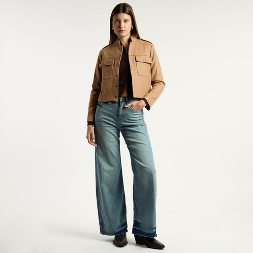 Chaqueta Mujer Kevingston New York Paño Beige