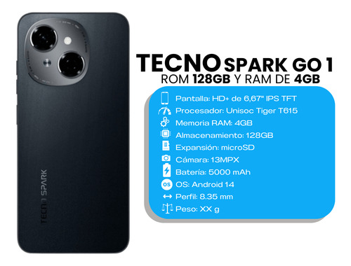 Tecno Spark G01 128gb 4gb