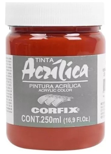 Tinta Acrílica Vermelho Veneza 166 Gr 1 250ml - Corfix