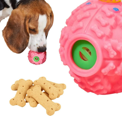 Kit 3 Bola Interativa Brinquedo Cães Com Som Porta Petisco
