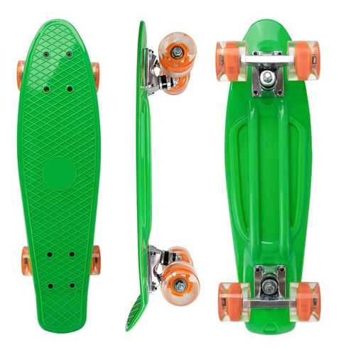 Patineta Skate Tipo Penny Mini Long Board Para Niño, Verde.