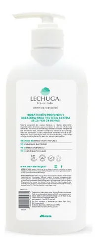 Pack X2 Crema Corporal Lechuga 350ml Hidratación Reparadora