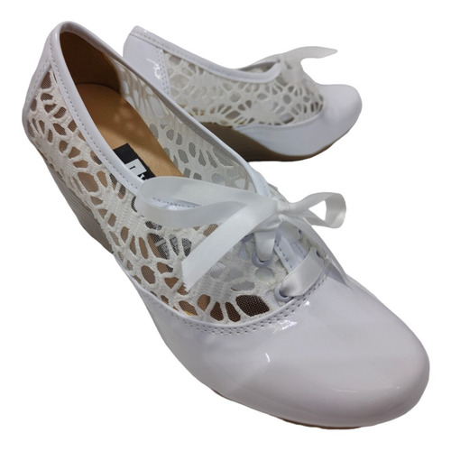 Imagen 8 de 9 de Zapato Malla Tacon 6cm Puente Cómodo Durable J Villegas