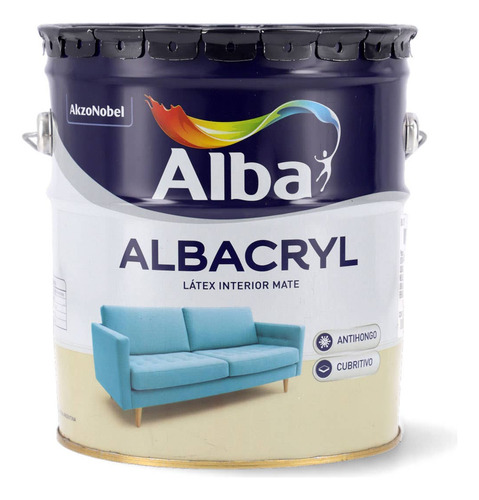 Albacryl Pintura Latex Interior Blanco Mate X 10 Litros