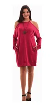 Comprar Vestido Lanilla Hombro Descubierto 