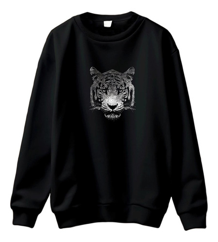 Moletom Blusão Blusa De Frio Sem Capuz Tigre Leão Premium