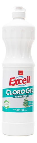 Cloro Gel Antisarro Aroma Menta 900ml Excell