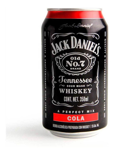 Pack De 24 Bebida Preparada Jack Daniels Cola Lata 350 Ml