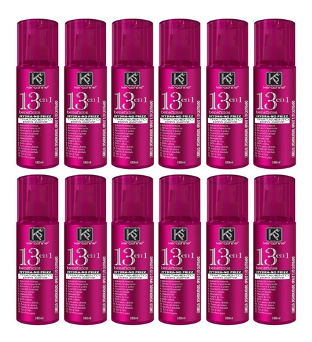 12 Pz Kerashine Tratamiento Capilar 13 Hydra-no Frizz 180 Ml