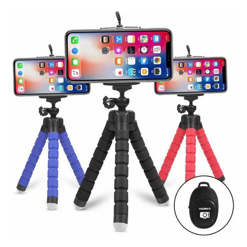 Trípode Con Control Remoto Tipo Pulpo Flexible Para Telefono