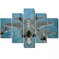 Comprar Quadro De 5 Peças Para Sala,quarto Avioes Jatos Militar Usa